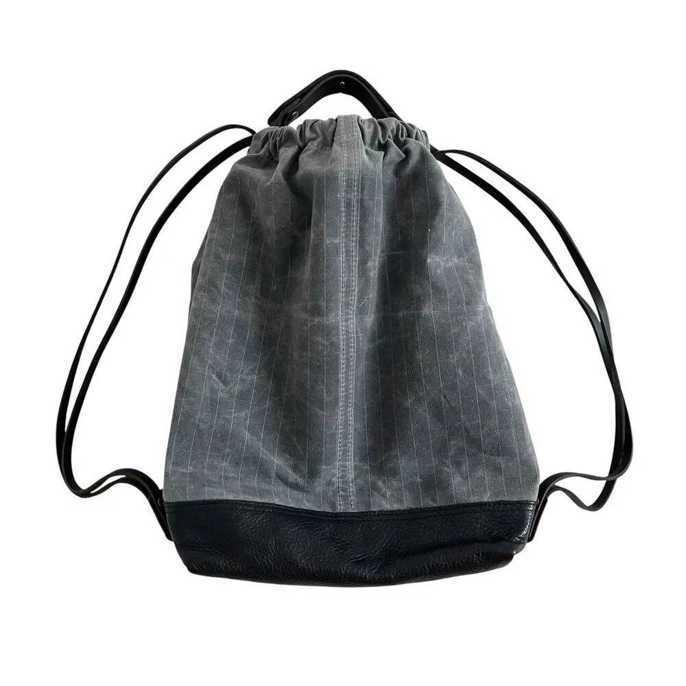 TM1985 USA Made Waxed Canvas Leather Backpack Rugged Travel Outdoor Bag Rare